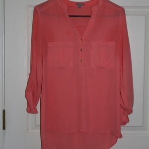 Small Pink 3/4 sleeve blouse for Women